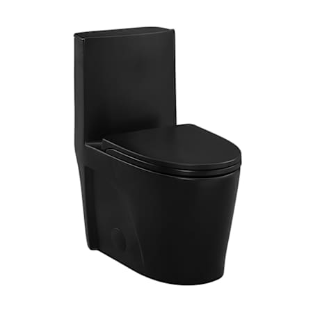 Swiss Madison St. Tropez 1.28 GPF One Piece Elongated Toilet with Right Hand Lever - Seat Included Matte Black