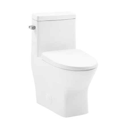 Swiss Madison Sublime II 1.28 GPF One Piece Round Toilet with 10" Rough In and Left Hand Lever - Seat Included White