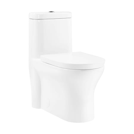 Swiss Madison Monaco 1.6 GPF Dual Flush One Piece Elongated Toilet with Push Button Flush - Seat Included White