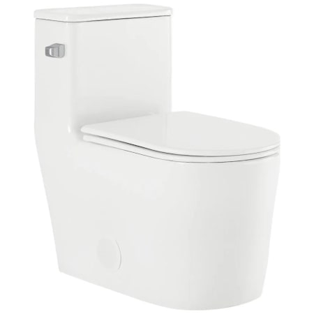 Swiss Madison Liberte 1.28 GPF One Piece Elongated Toilet with Left Hand Lever - Seat Included Glossy White
