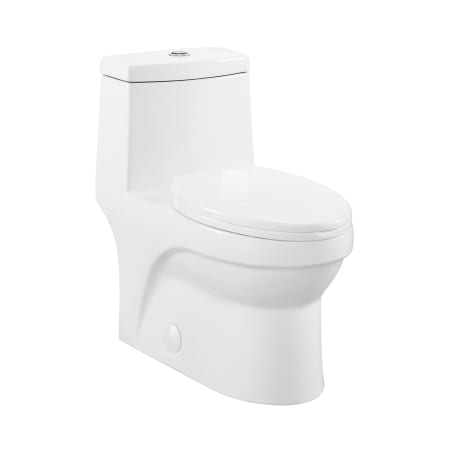 Swiss Madison Virage 1.6 GPF Dual Flush One Piece Elongated Toilet with Push Button Flush - Seat Included White