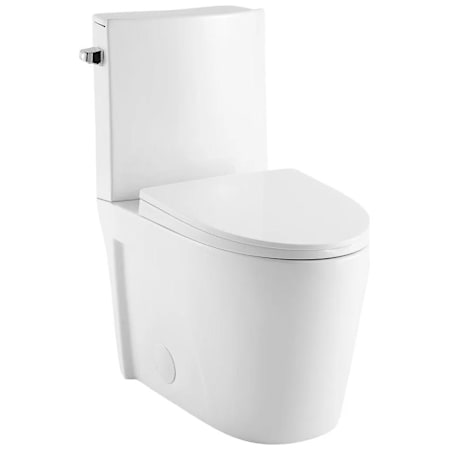 Swiss Madison St. Tropez 1.28 GPF Two Piece Elongated Toilet with Left Hand Lever - Seat Included Glossy White