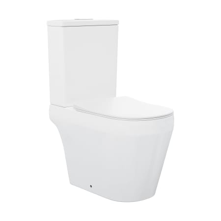 Swiss Madison Lamarck 1.6 GPF Dual Flush Two Piece Elongated Toilet with Push Button Flush - Seat Included White