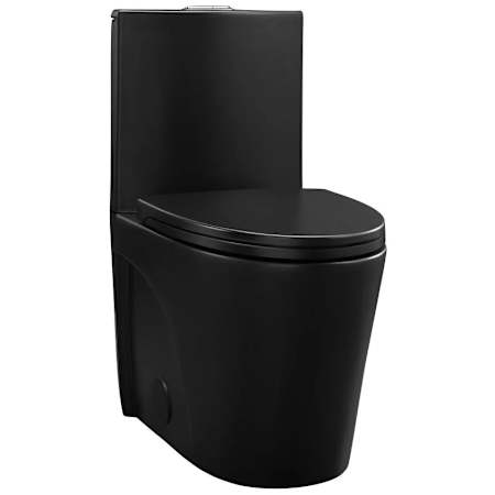 Swiss Madison St. Tropez 1.1 / 1.6 GPF Dual Flush Two Piece Elongated Toilet with Push Button Flush - Seat Included Matte Black