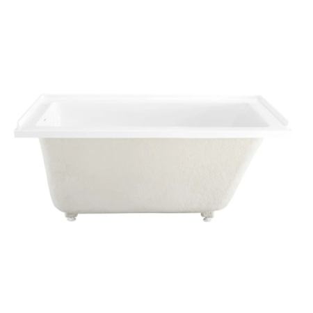 Swiss Madison Voltaire 54" Three Wall Alcove Acrylic Soaking Tub with Left Drain, Drain Assembly, and Integrated Overflow Glossy White