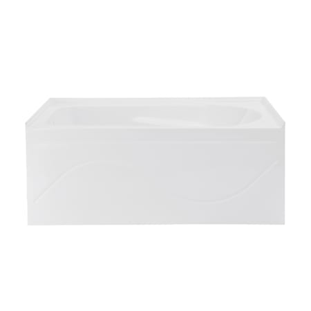 Swiss Madison Ivy 48" Three Wall Alcove Acrylic Soaking Tub with Left Drain and Overflow White