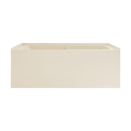 Swiss Madison Voltaire 60" Three Wall Alcove Acrylic Soaking Tub with Right Drain and Overflow Bisque