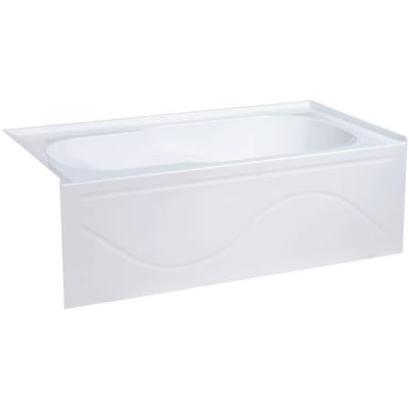 Swiss Madison Ivy 60" x 30" Three Wall Alcove Acrylic Soaking Tub with Right Drain White