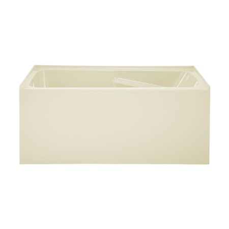 Swiss Madison Voltaire 54" Three Wall Alcove Acrylic Soaking Tub with Left Drain and Overflow Bisque