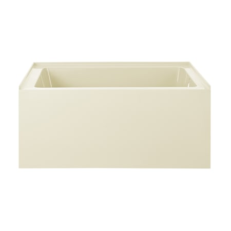 Swiss Madison Voltaire 48" Three Wall Alcove Acrylic Soaking Tub with Right Drain and Overflow Bisque