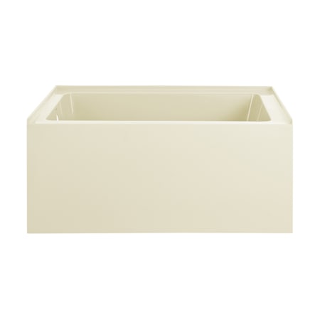 Swiss Madison Voltaire 48" Three Wall Alcove Acrylic Soaking Tub with Left Drain and Overflow Bisque