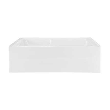 Swiss Madison Voltaire 72" Three Wall Alcove Acrylic Soaking Tub with Right Drain and Overflow White