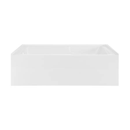 Swiss Madison Voltaire 72" Three Wall Alcove Acrylic Soaking Tub with Left Drain and Overflow White