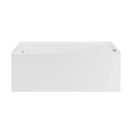 Swiss Madison Avancer 60" Three Wall Alcove Acrylic Soaking Tub with Left Drain and Overflow White
