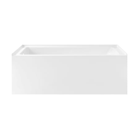 Swiss Madison Voltaire 60" Three Wall Alcove Acrylic Soaking Tub with Left Drain and Overflow White