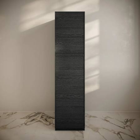 Swiss Madison St. Tropez 60" MDF Free Standing Linen Tower Black Oak