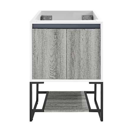 Swiss Madison Marseille 24" Single Free Standing Vanity Cabinet Only - Less Vanity Top Grey Oak
