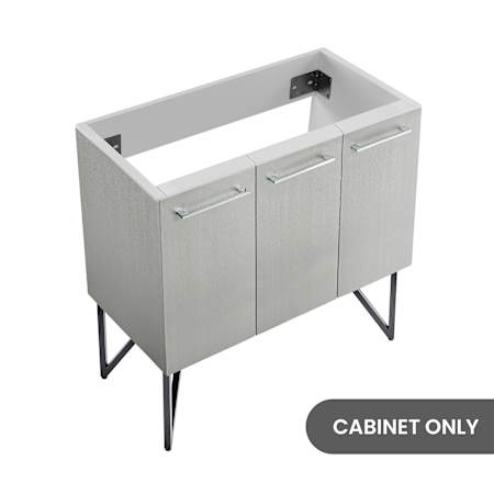 Swiss Madison Annecy 18" Single Free Standing Vanity Cabinet Only - Less Vanity Top Brushed Grey