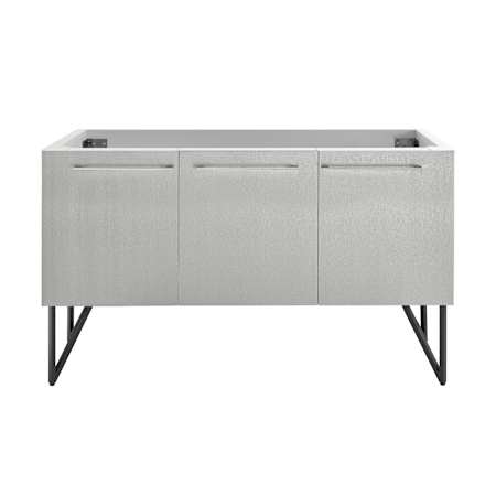 Swiss Madison Annecy 60" Double Free Standing Vanity Cabinet Only - Less Vanity Top Brushed Grey