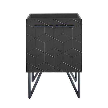 Swiss Madison Annecy 24" Single Free Standing Vanity Cabinet Only - Less Vanity Top Black