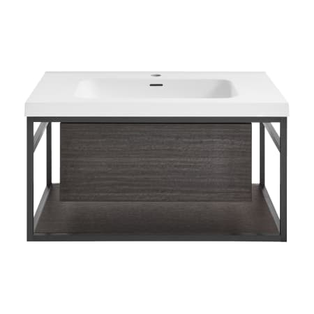 Swiss Madison Claire 30" Wall Mounted Single Basin Vanity Set with Cabinet Black