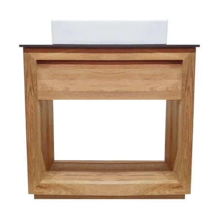 Swiss Madison Rennes 18" Free Standing Single Basin Vanity Set with Cabinet Natural Teak