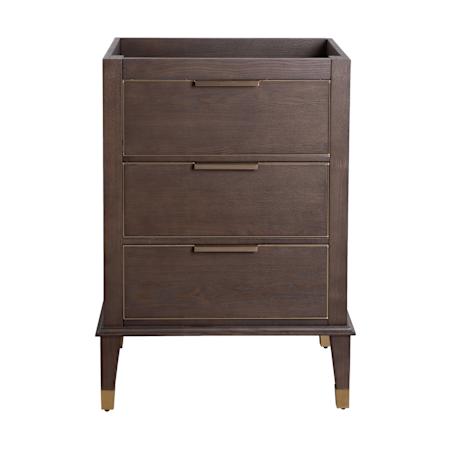 Swiss Madison Hugo 18" Single Free Standing Vanity Cabinet Only - Less Vanity Top Walnut