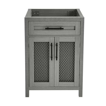 Swiss Madison Calice 24" Single Free Standing Vanity Cabinet Only - Less Vanity Top Grey