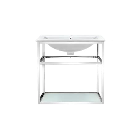 Swiss Madison Pierre 23-5/8" High Wall Mounted Console Sink Set Chrome