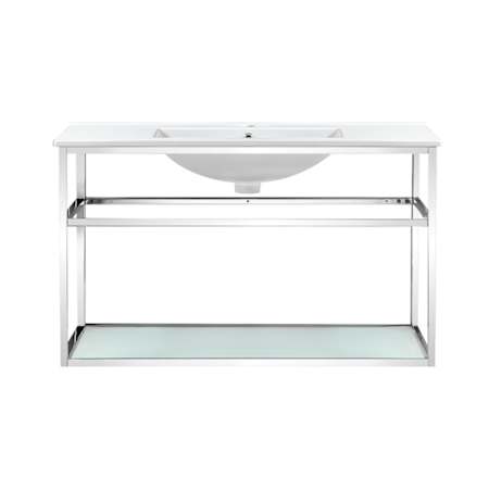 Swiss Madison Pierre 23-5/8" High Wall Mounted Console Sink Set Chrome