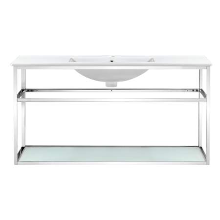 Swiss Madison Pierre 23-5/8" High Wall Mounted Console Sink Set Chrome