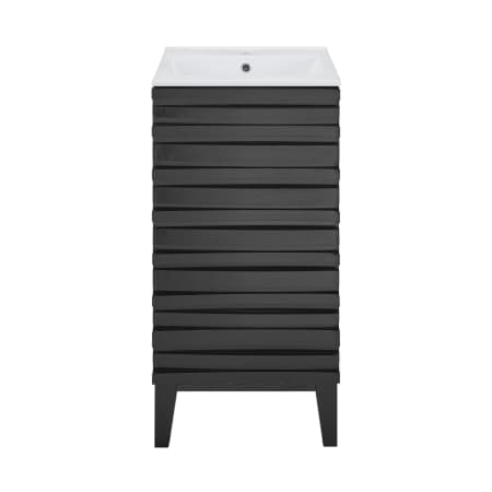 Swiss Madison Cascade 18" Free Standing Single Basin Vanity Set with Cabinet and Ceramic Vanity Top Black