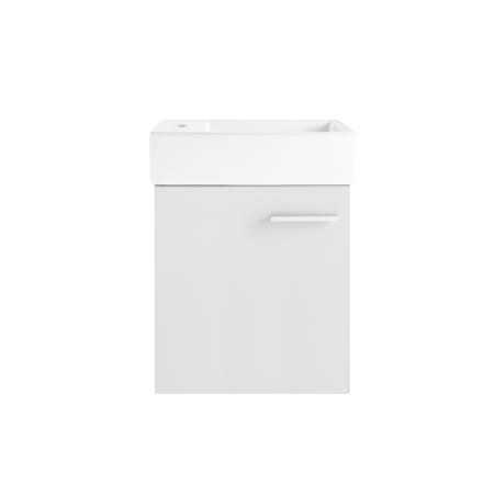 Swiss Madison Colmer 13" Wall Mounted Single Basin Vanity Set with Cabinet and Ceramic Vanity Top White