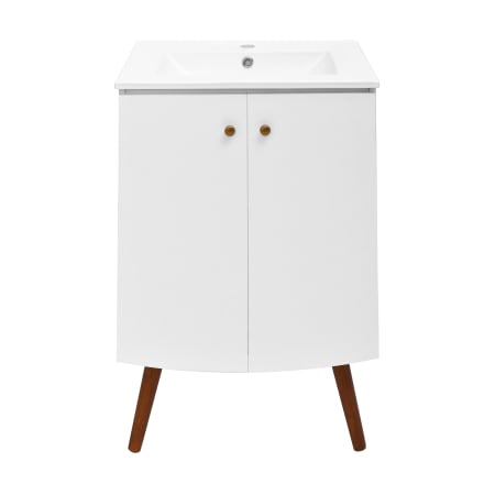 Swiss Madison Manoir 24" Free Standing Single Basin Vanity Set with Cabinet and Ceramic Vanity Top White