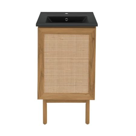 Swiss Madison Classe 32" Free Standing Single Basin Vanity Set with Cabinet and Ceramic Vanity Top Golden Oak / Matte Black