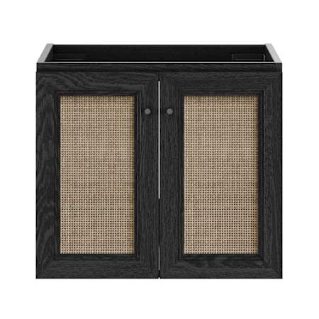 Swiss Madison Classe 24" Single Wall Mounted Vanity Cabinet Only - Less Vanity Top Black Oak