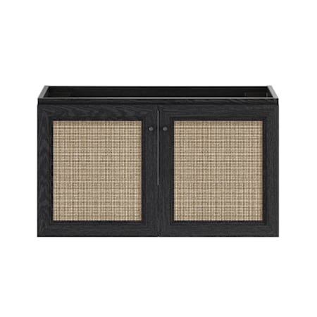 Swiss Madison Classe 36" Single Wall Mounted Installation Vanity Cabinet Only - Less Vanity Top Black Oak
