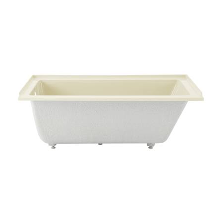 Swiss Madison Voltaire 60" Three Wall Alcove Acrylic Soaking Tub with Left Drain and Overflow Bisque