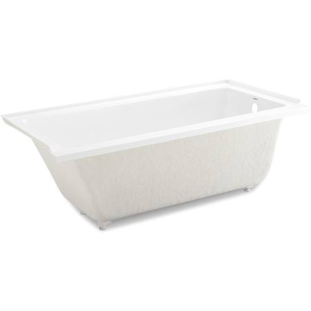 Swiss Madison Voltaire 66" x 32" Drop In Acrylic Soaking Tub with Right Drain White
