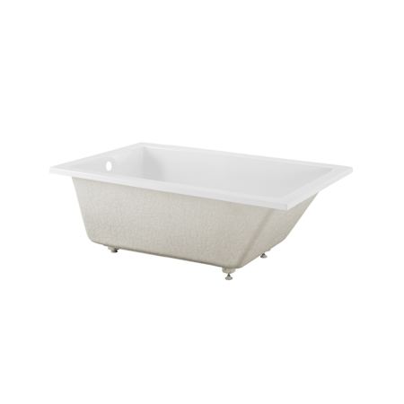 Swiss Madison Voltaire 60" Drop In Acrylic Soaking Tub with Reversible Drain and Overflow Glossy White