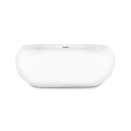 Swiss Madison Plaisir 63" Free Standing Acrylic Tub with Center Drain and Overflow - Drain Assembly Not Included White