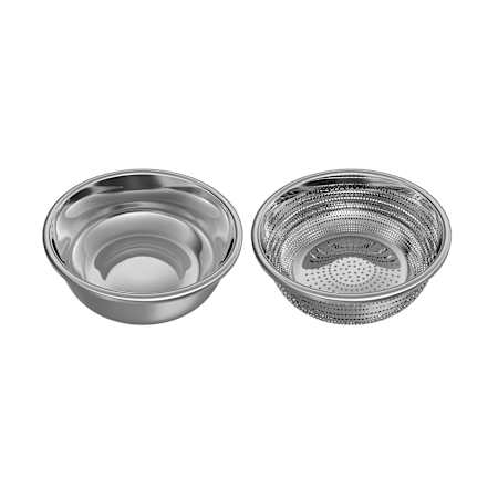 Swiss Madison Mixing Bowl and Colander Bowl Set Stainless Steel