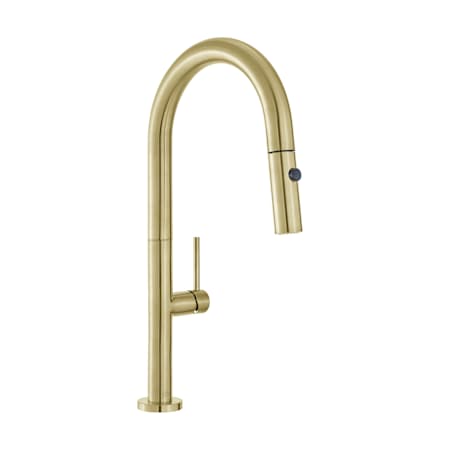 Swiss Madison Chalet 1.5 GPM Single Hole Pull Down Kitchen Faucet Brushed Gold