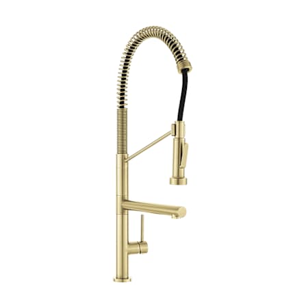 Swiss Madison Nouvet 1.5 GPM Single Hole Pre-Rinse Pull Down Kitchen Faucet Brushed Gold