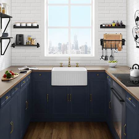 Swiss Madison Delice 24" Farmhouse Single Basin Porcelain Kitchen Sink Glossy White