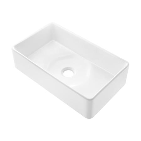 Swiss Madison Elegance 33" Farmhouse Single Basin Fireclay Kitchen Sink Glossy White