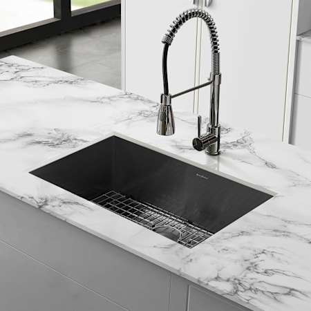 Swiss Madison Tourner 27" Undermount Single Basin Stainless Steel Kitchen Sink Black
