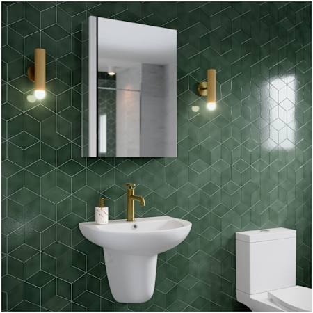 Swiss Madison Cache 19-11/16" x 27-9/16" Frameless 1 Door Medicine Cabinet Stainless Steel