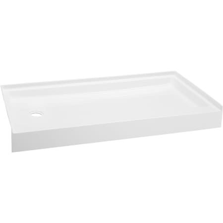 Swiss Madison Voltaire 60" x 34" Rectangular Shower Base with Single Threshold and Left Drain Glossy White
