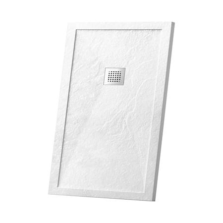Swiss Madison Terre 49" x 33-1/16" Rectangular Shower Base with Reversible Drain White